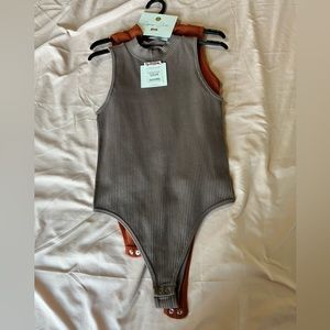Mauve and orange bodysuit set
